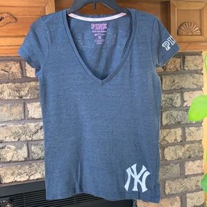 Pink Victoria secret New York yankee tee medium